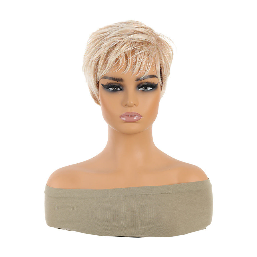 Women's Synthetic Fluffy Cut Natural Daily Color Wig Short Straight Hair