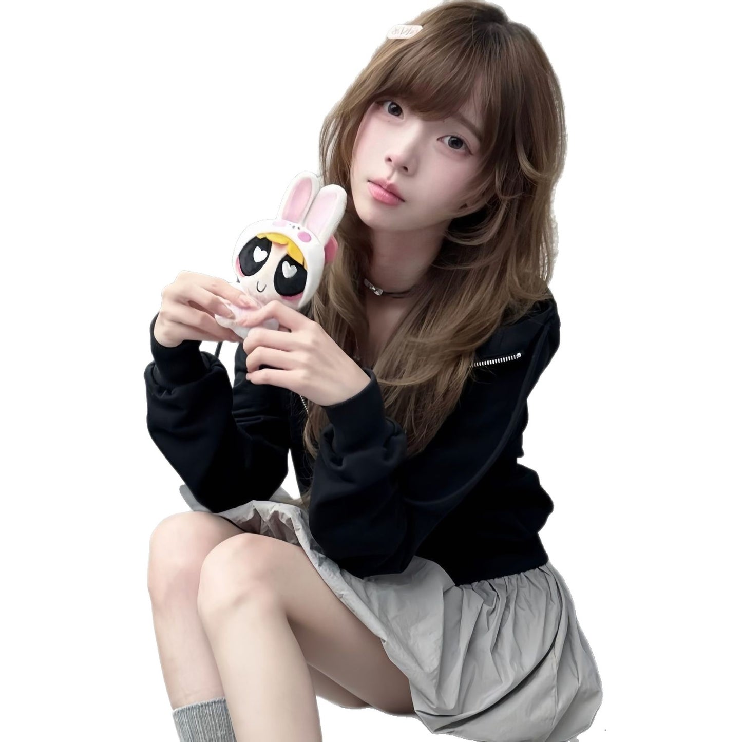 Brown Bangs High Level Atmosphere Ancient Early Feeling Wig Long Curls