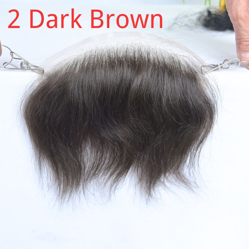 Transparent Net Lace Hairline Natural Real Human Wig Bangs