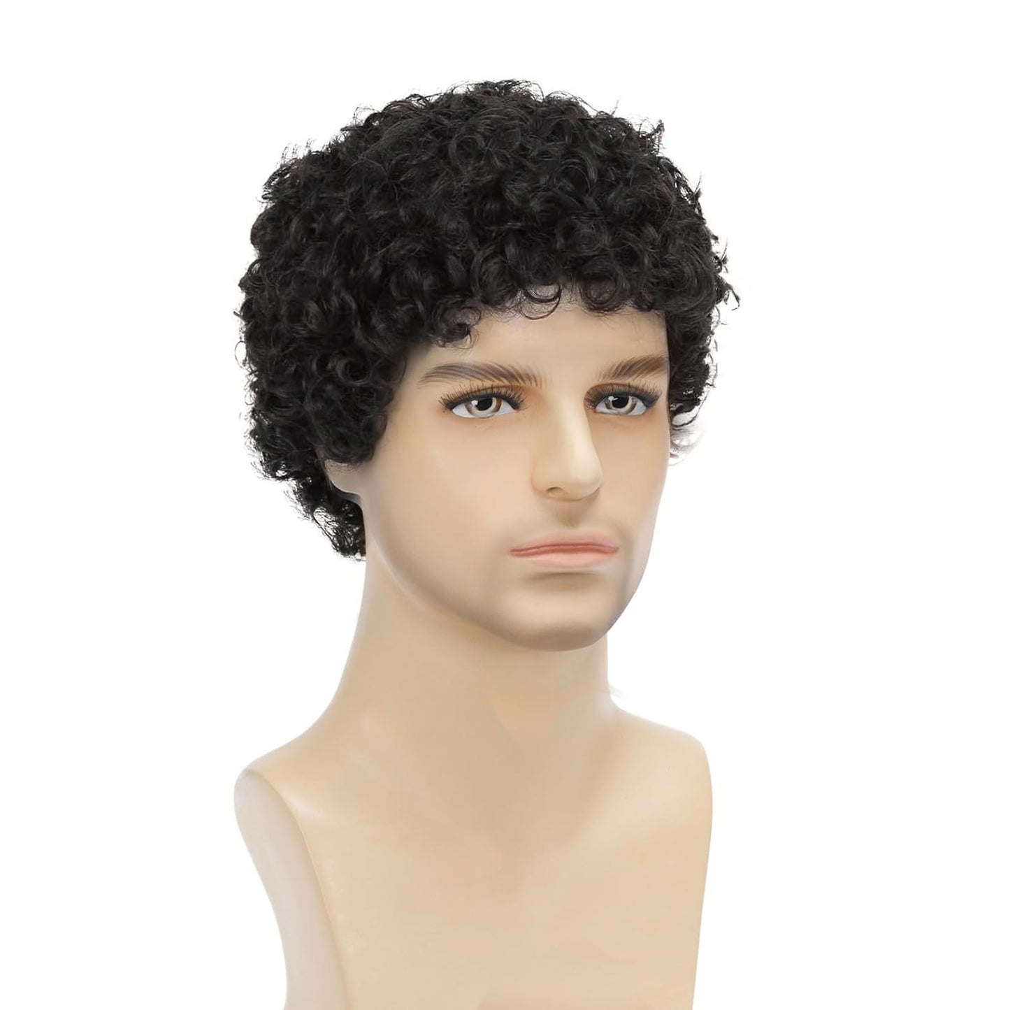 Men's Cover African Small Volume Fluffy Short Hair Realistic Men's Wig