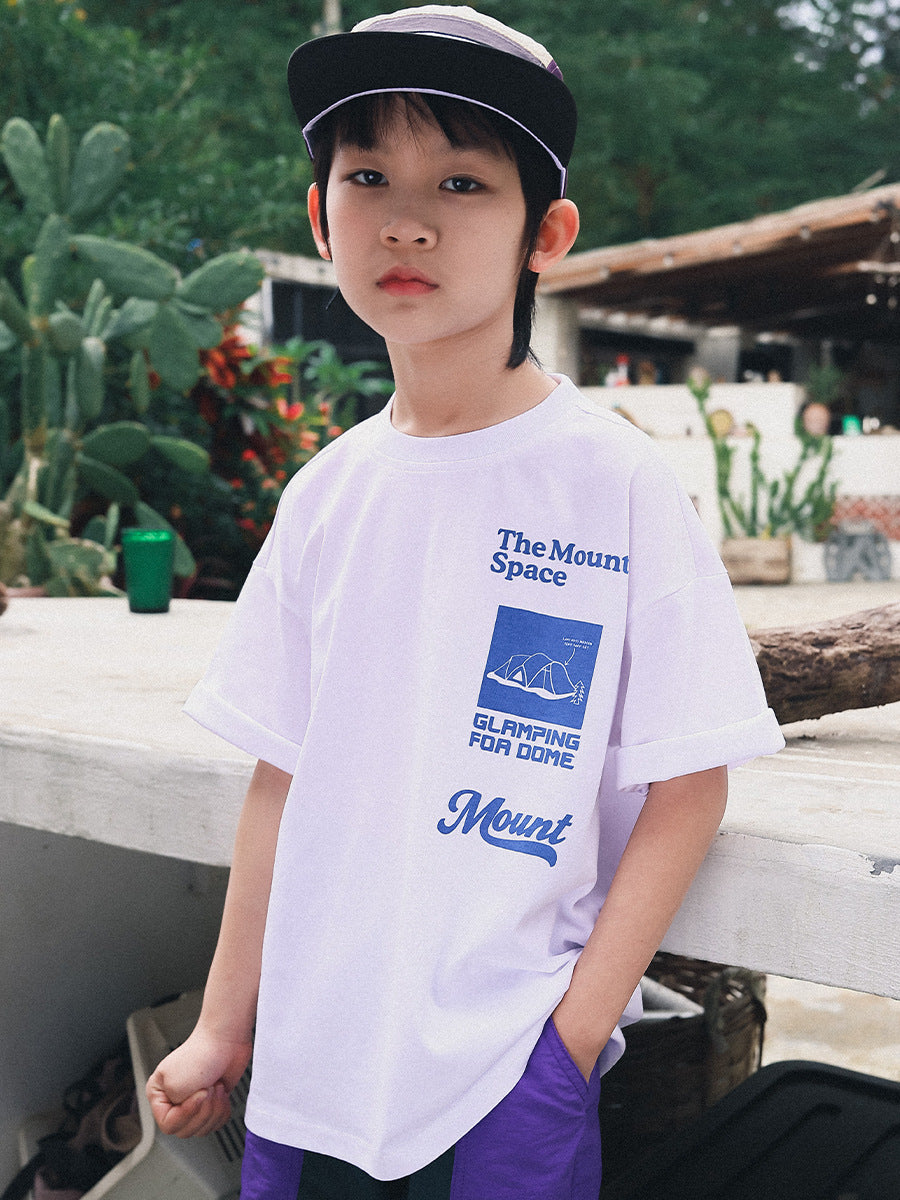 Men's & Children's Summer Outdoor Short-sleeved Cool Teens Tops Children's T-shirt
