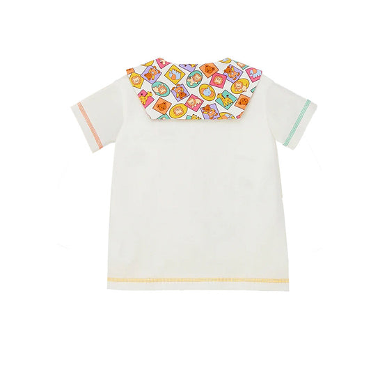 Women's & Men's Undershirt Bear Lion Full Printed Navy Children's Shirt