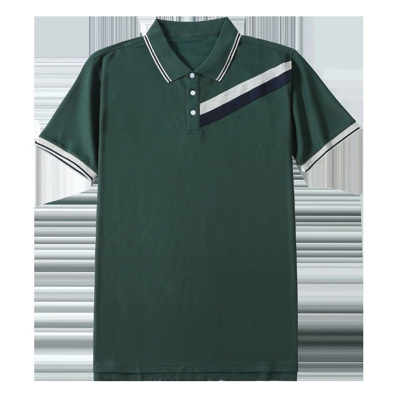 Summer Short Sleeve Boys Double Pique Breathable Campus Children's T-shirt