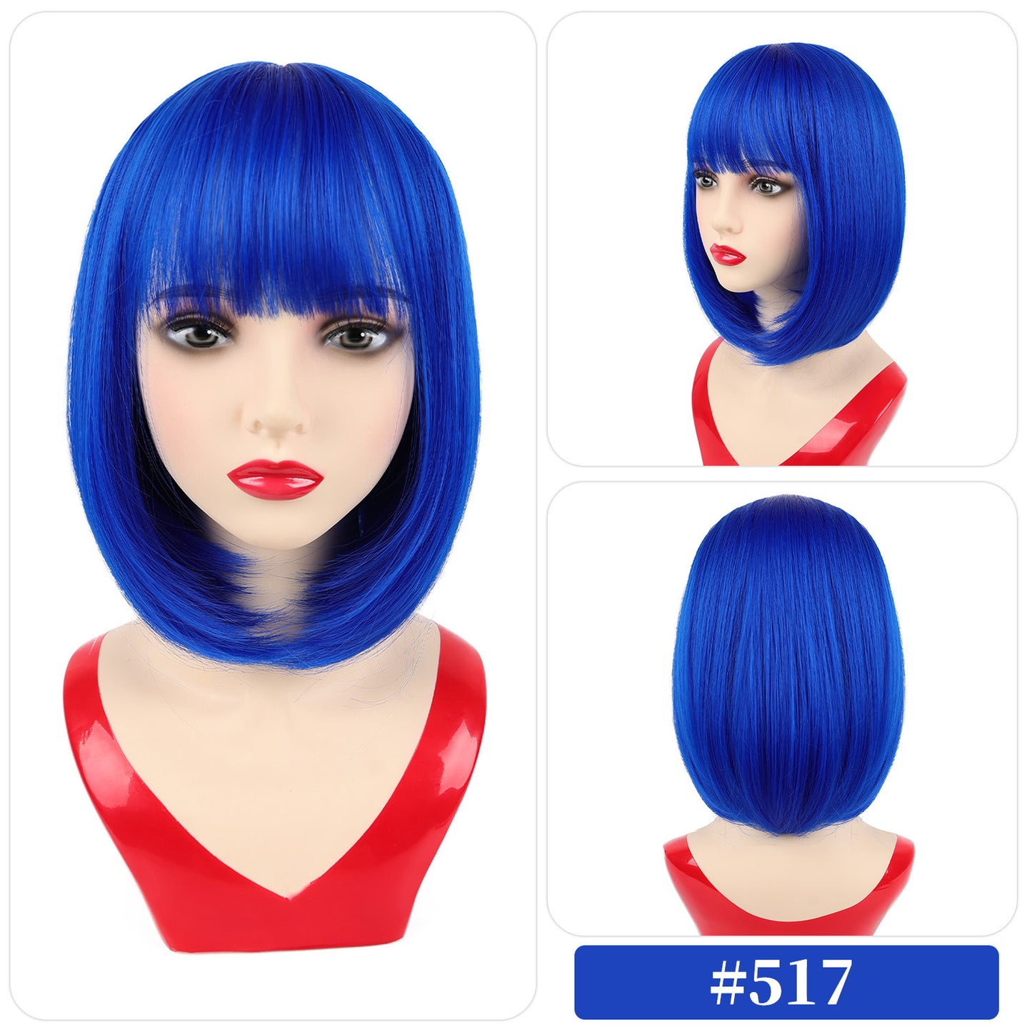 Whole Female Collarbone Length Haircut Wave Wig Short Straight Hair