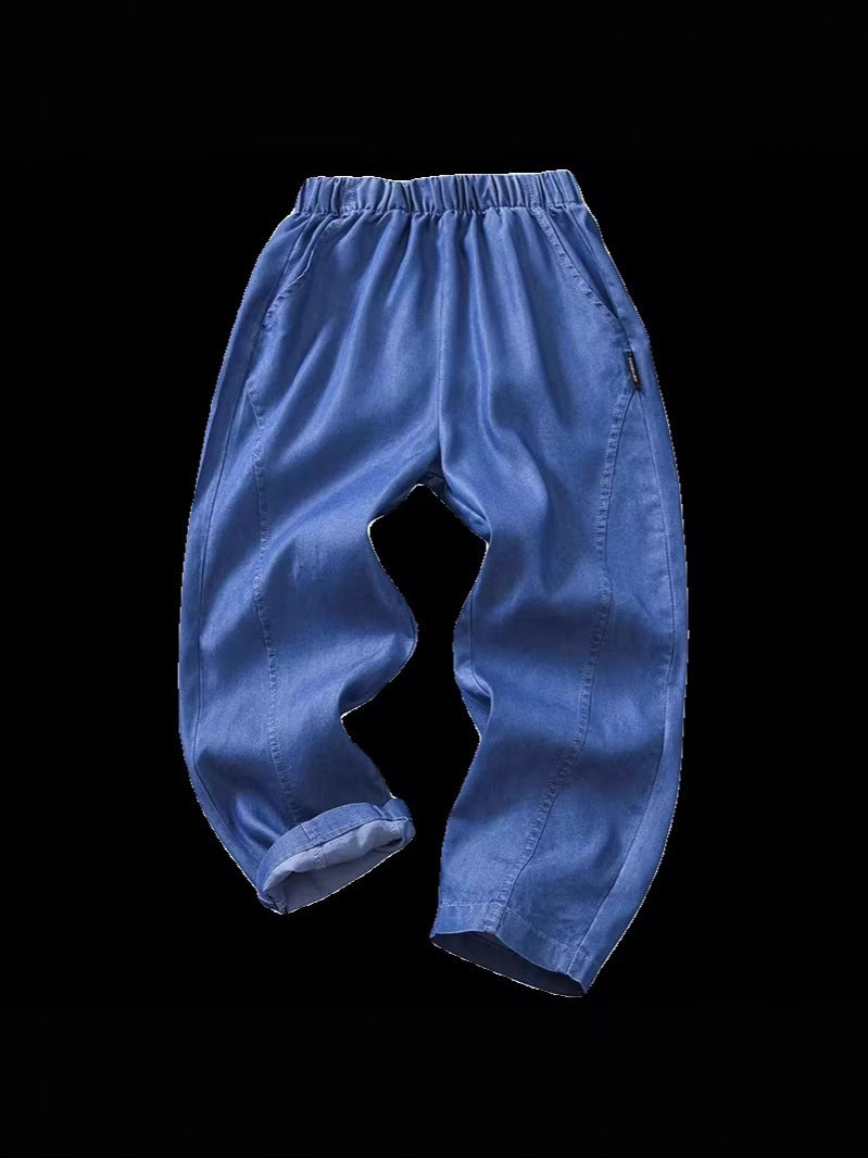 Children's Summer Thin Medium Big Clothing Ice Silk Children's Pants
