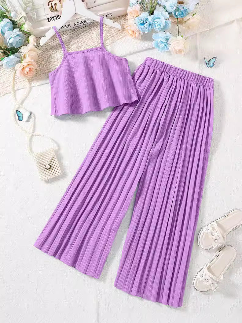 Children's Short Suspenders Pleated Trousers Two-piece Clothing Children's Suit