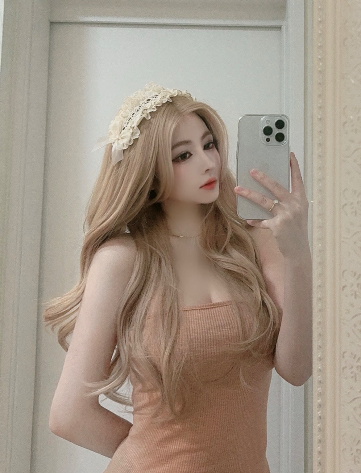 Beauty Artist Lace Female Curly Hair Simulation Daily Summer Realistic Wig Long Curls