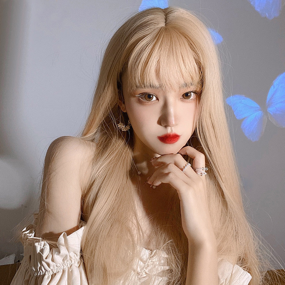 Women's Sweetheart Short Hair Mid-length Korean Style Artificial Daily Full Top Cos Wig
