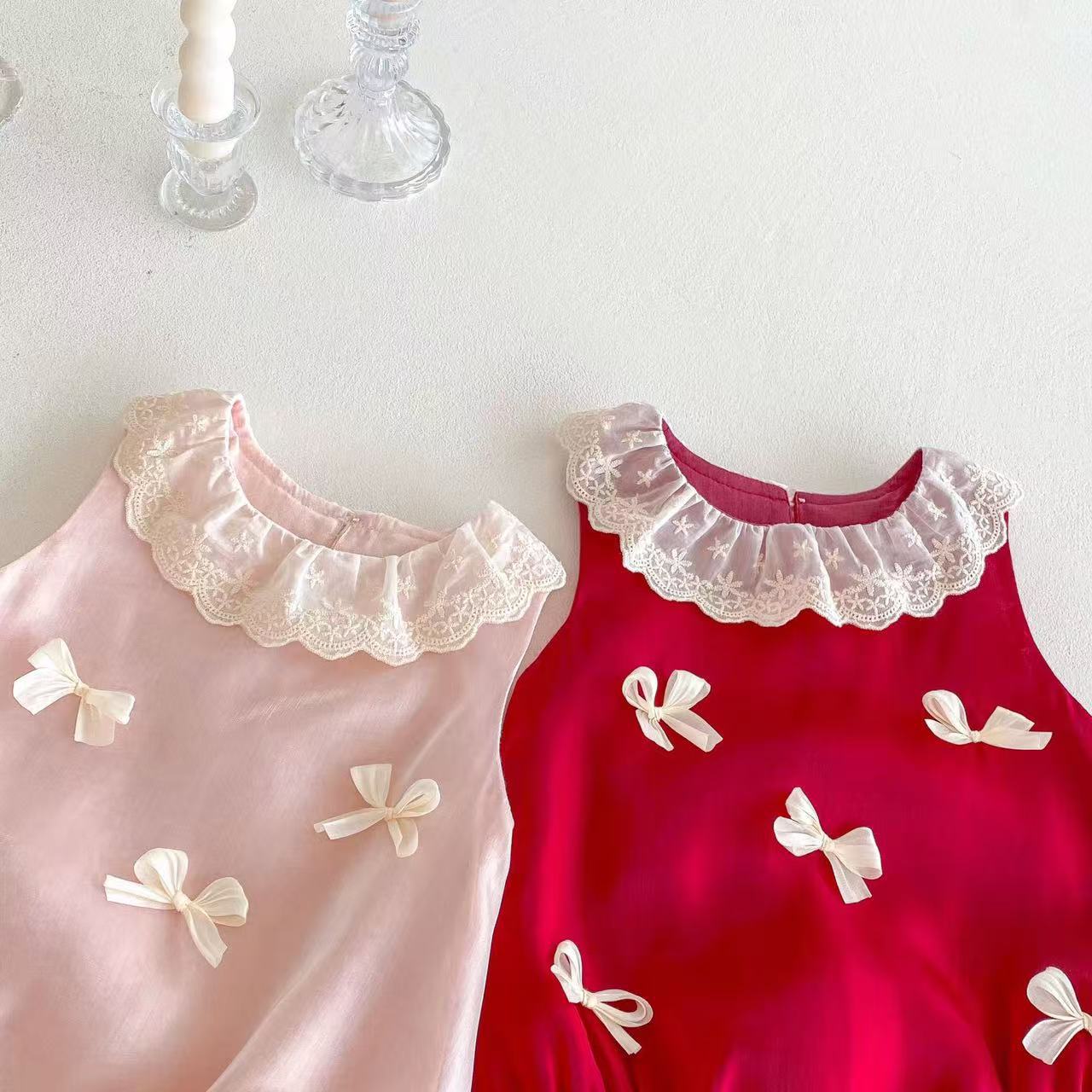 Bowknot Summer Korean Style Sweet Jumpsuit Born One Year Old Jumpsuit, Climbing Suit
