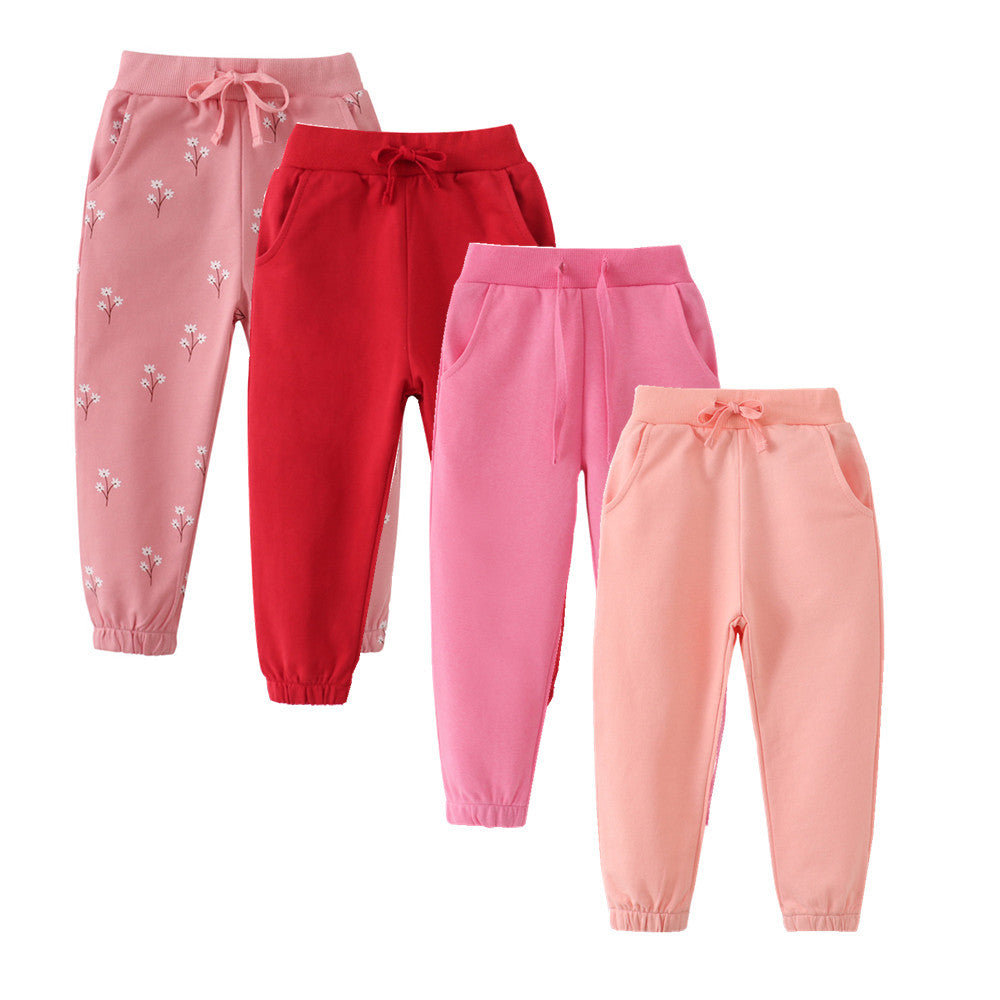 Children's Feather Length Boys Autumn Clothing Cotton Children's Pants