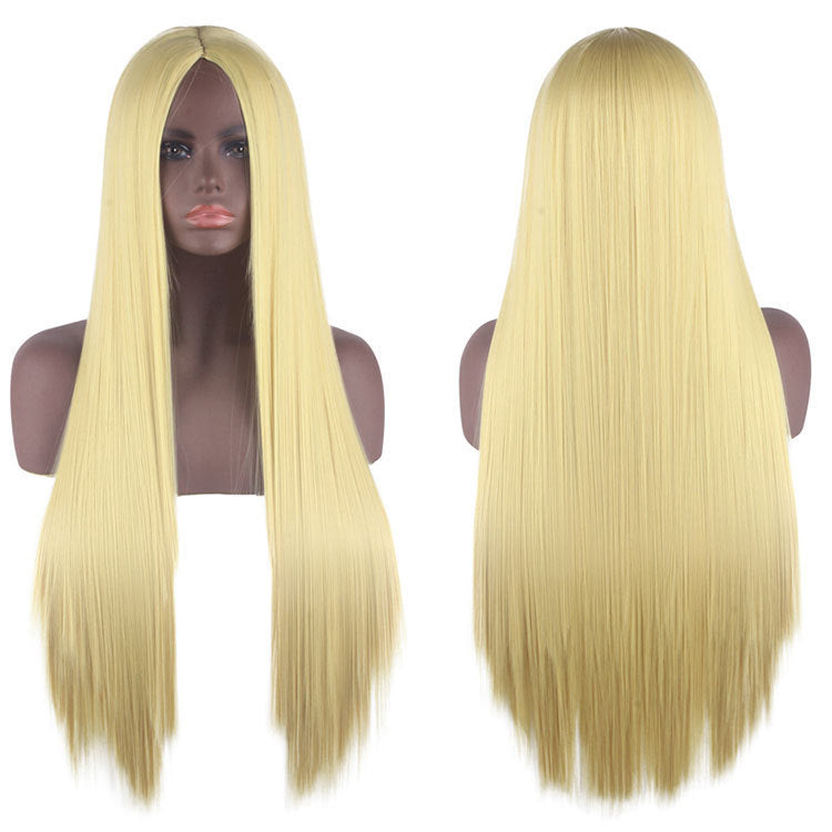 Universal Medium Scalp Black Long Straight Hair Cos Wig
