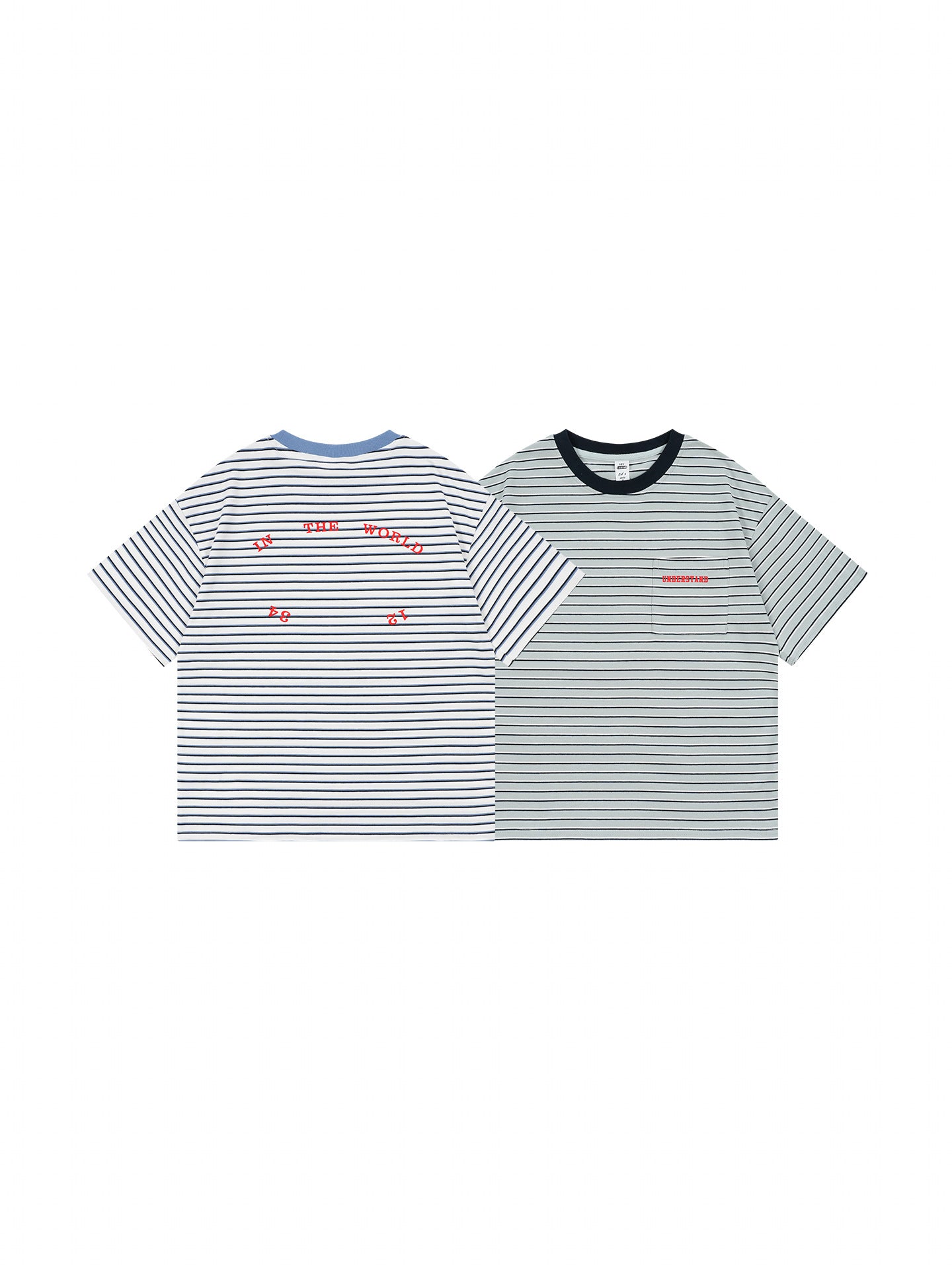Children's Boys Loose Letter Stripes Short Sleeved Youth Casual Children's T-shirt