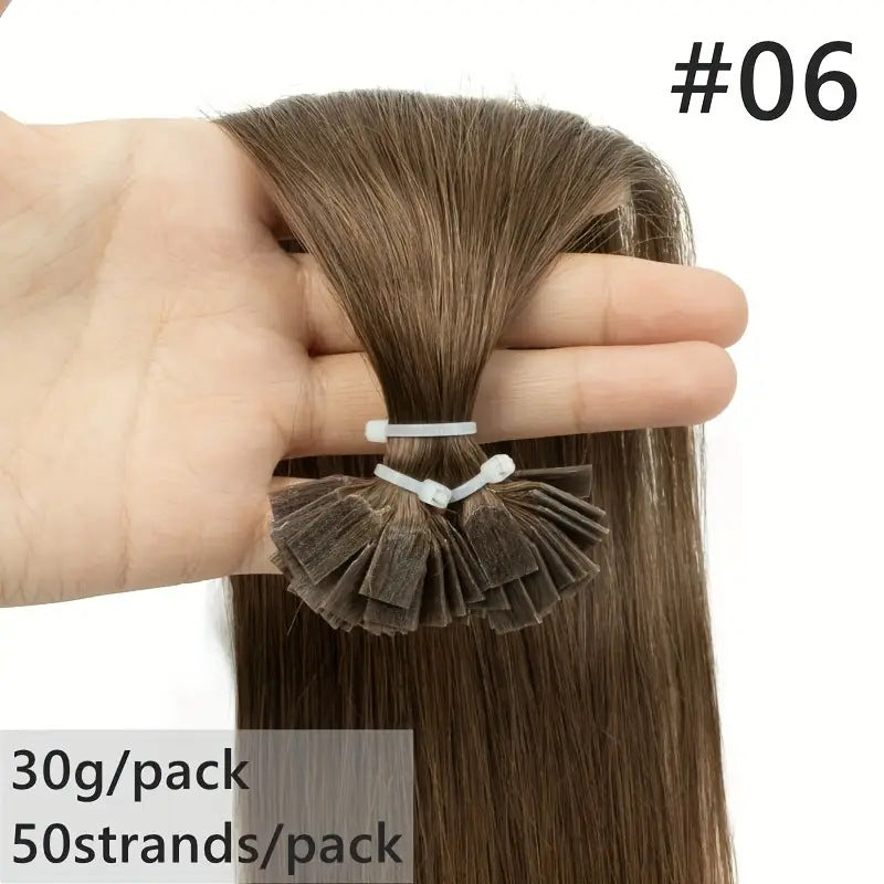 New Human Hair Foaming White Extension Long Straight Wig
