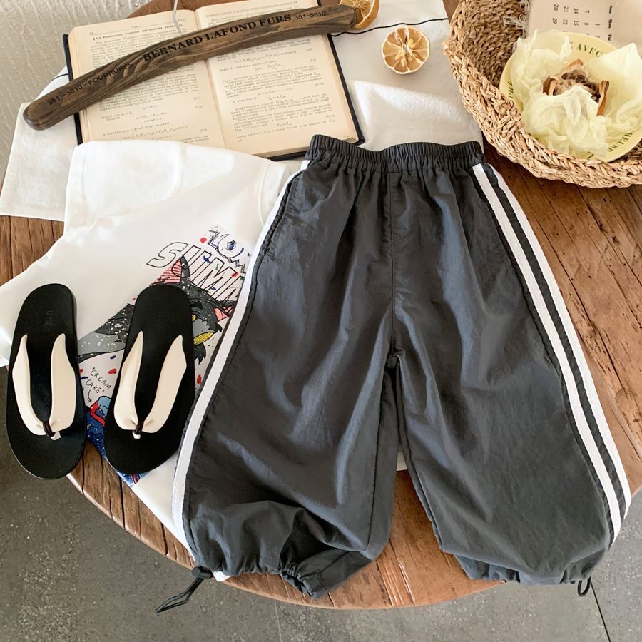 Children's Summer Breathable Soft Pull Casual Versatile Sports Ankle Banded Children's Pants