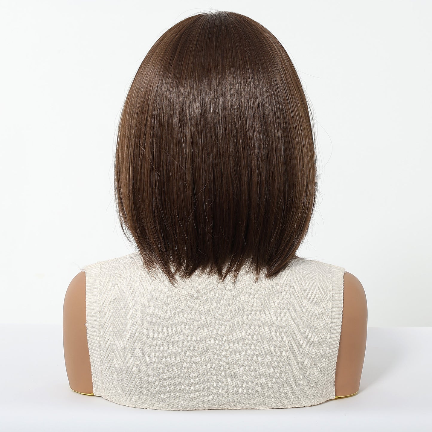 Beautiful Lace Female Dark Brown Summer Wig Short Straight Hair