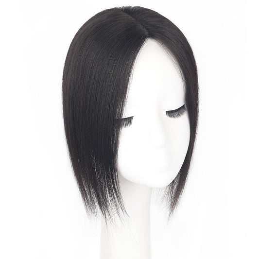 Women's Covering Seam Cover White Scalp Hairpiece Breathable Wig