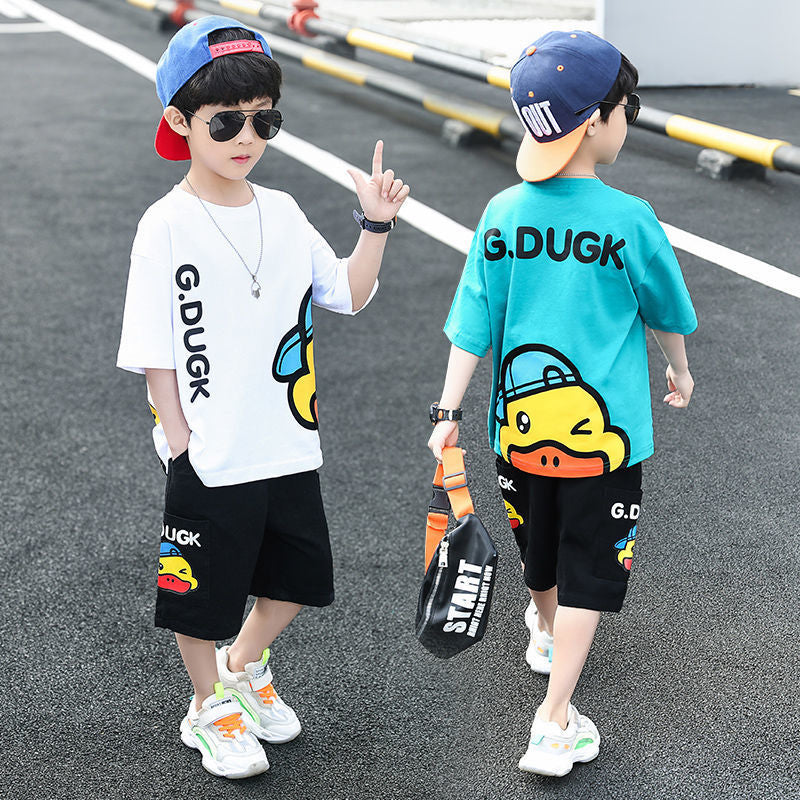 Handsome Fashionable Korean Style Middle Big Sports Children's Suit