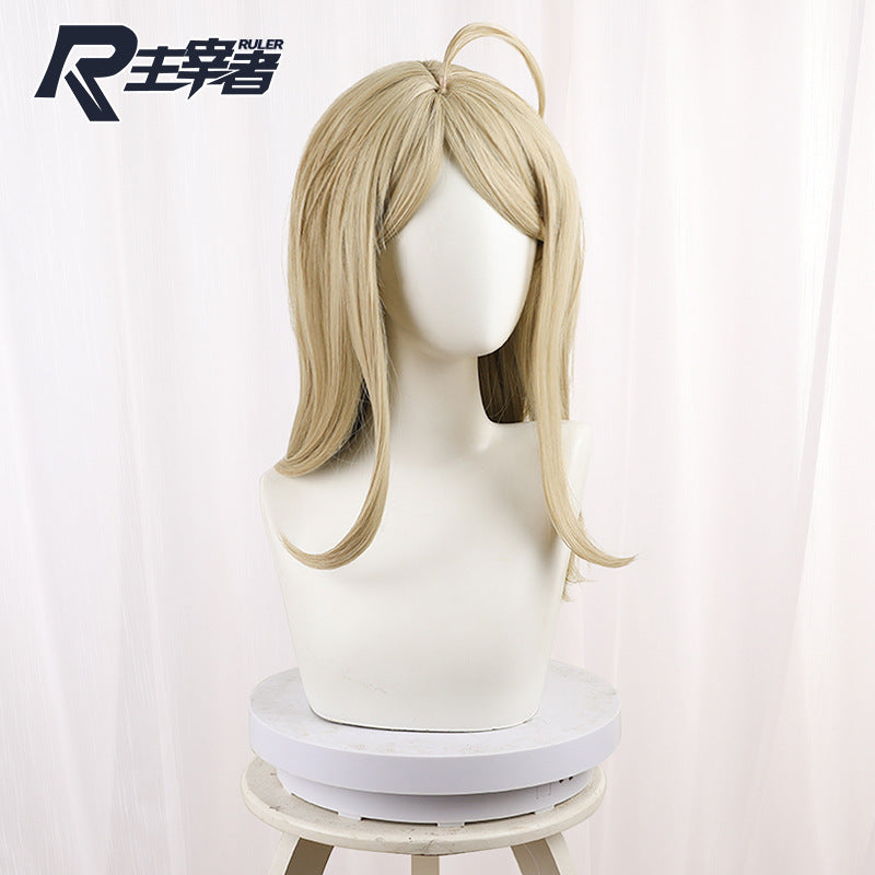 Master Pinus Maple Dark Yellow Style Medium Long Cos Wig