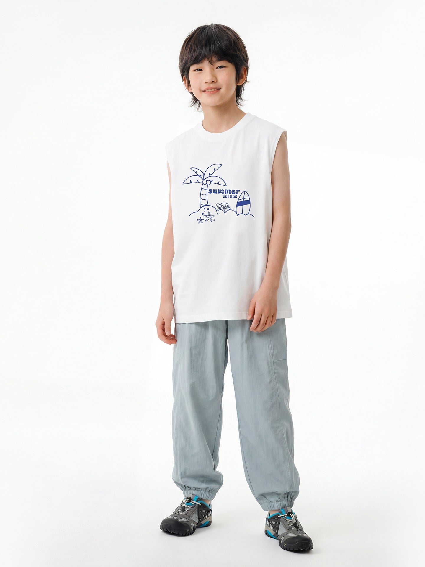 Children's Summer Clothing American Style Boys Cool Vest Youth Casual Children's T-shirt
