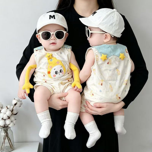 Sleeveless Leotard Cartoon Cute Super Western Style Jumpsuit, Climbing Suit