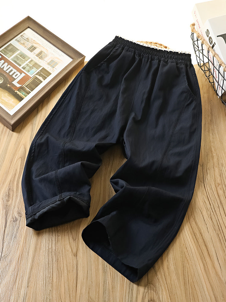 Children's Boy Summer Cool Feeling Trousers Fashion Light Medium Big Children's Pants