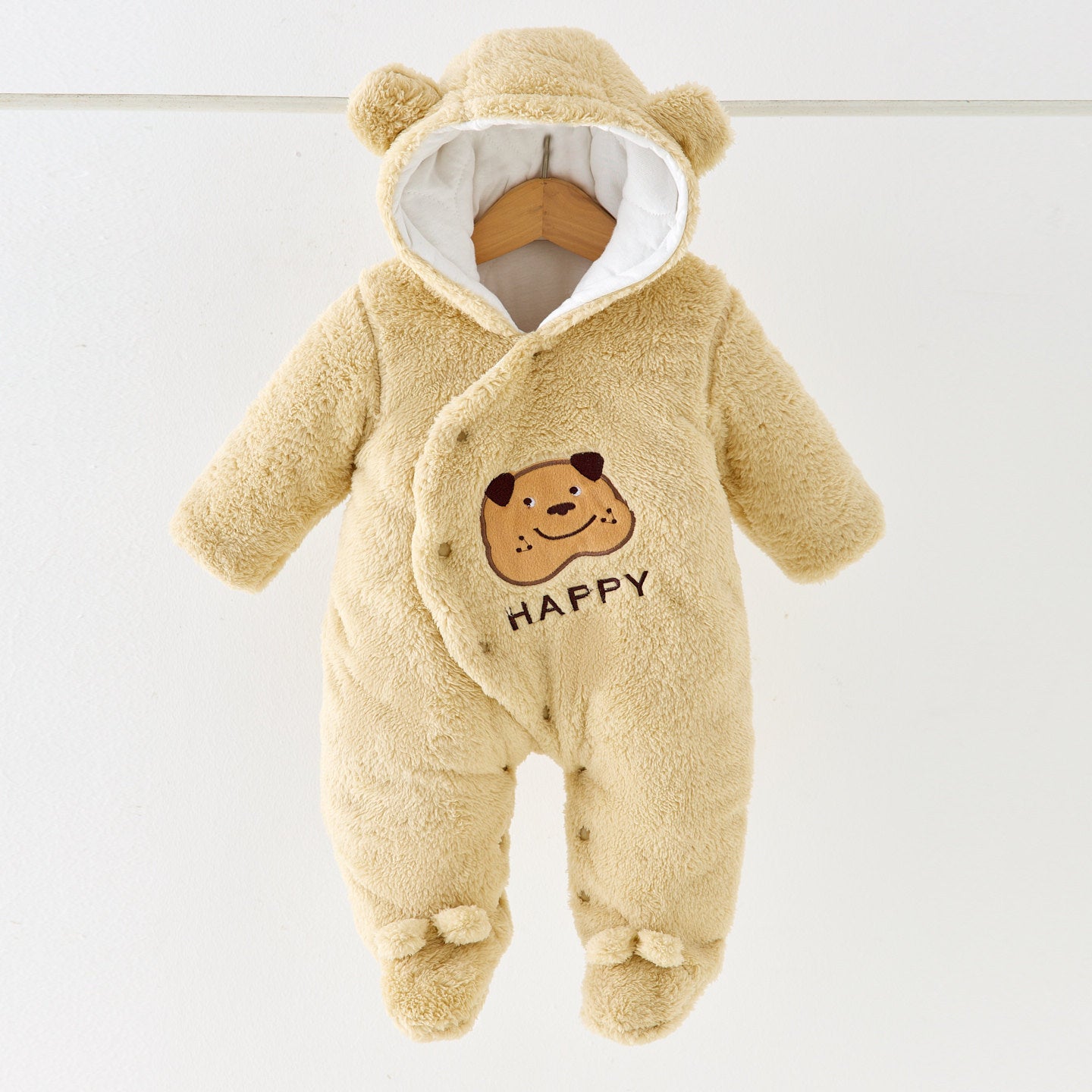 Women's & Men's Padded Coat Long-haired Spotted Dog Winter Clothes Outwear Jumpsuit, Climbing Suit