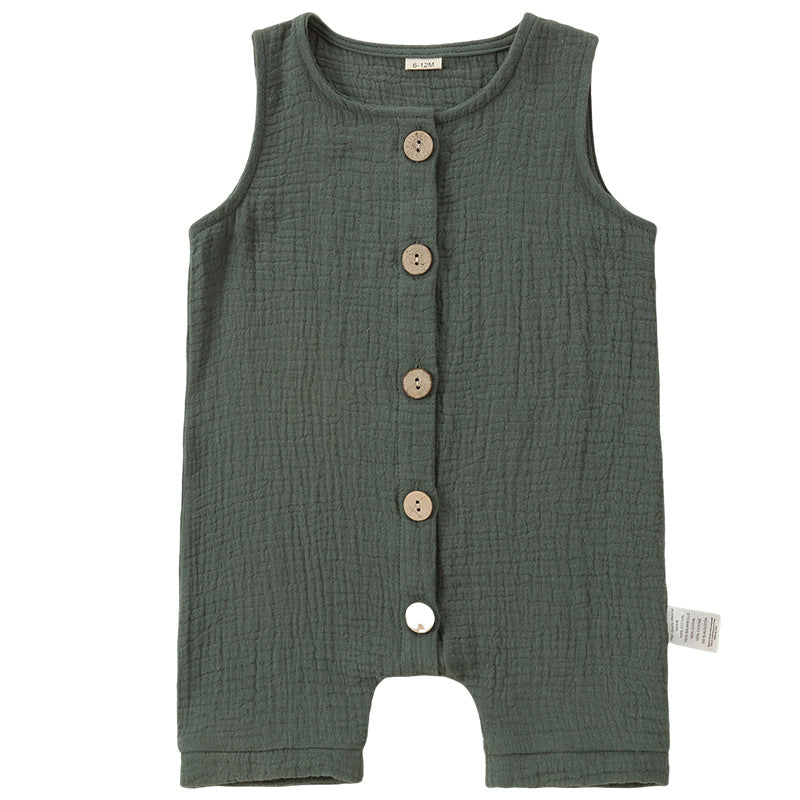 Sleeveless Clothes Summer Breathable Vest Born Jumpsuit, Climbing Suit