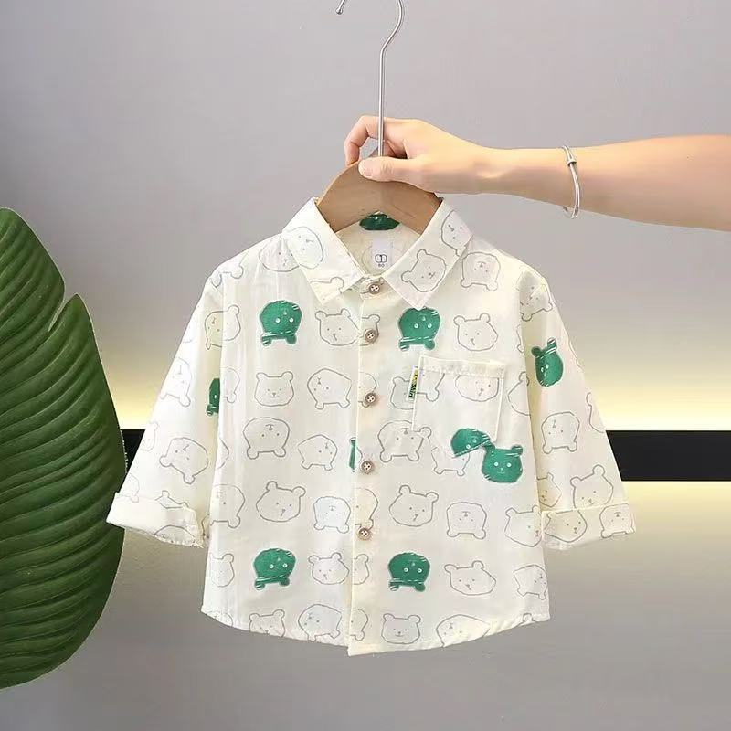 Children's Class Cotton Breathable Casual Long Sleeve Children's Shirt