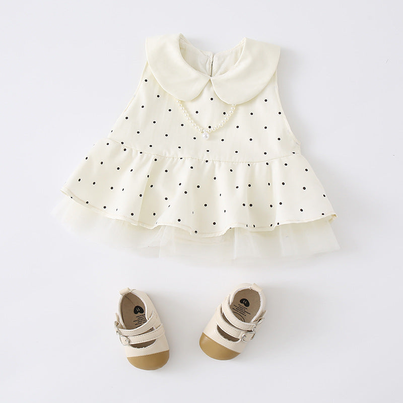 Born Romper Sweet Polka Dot Vest Skirt Young Jumpsuit, Climbing Suit