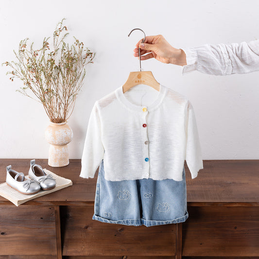 Clothing Summer Cardigan Thin Air Conditioning Shirt Infant Wear Clothes Children's Suit