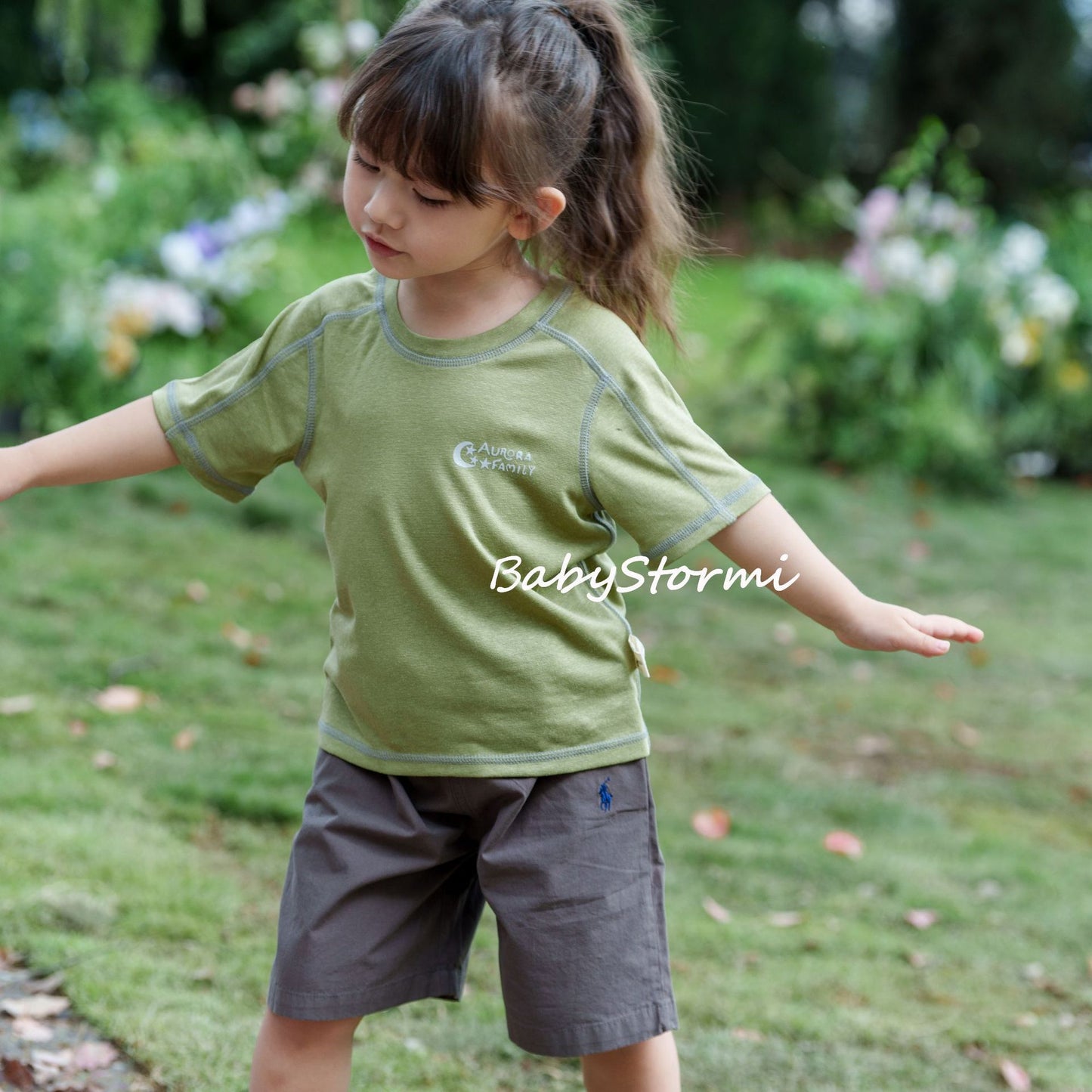 Children's Summer Linen Patchwork Short-sleeved Short Sleeve Children's T-shirt