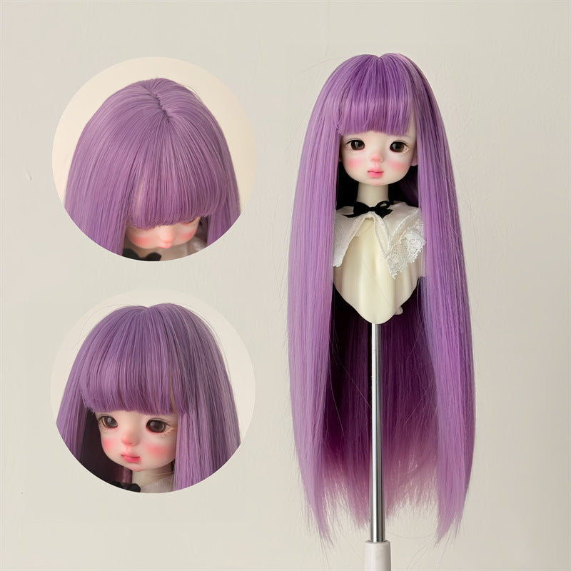 Silk Long Straight Hair Cover Bangs Rough Cos Wig