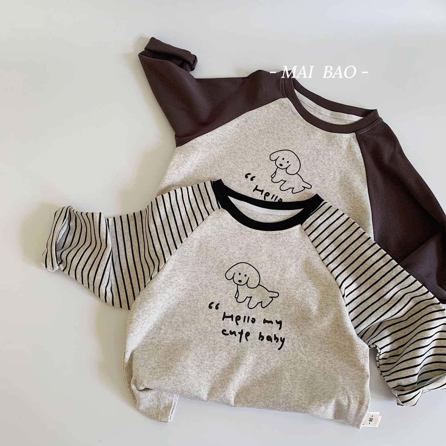Women's & Men's Korean Style Spring Clothing Long-sleeved Shirt Children's T-shirt