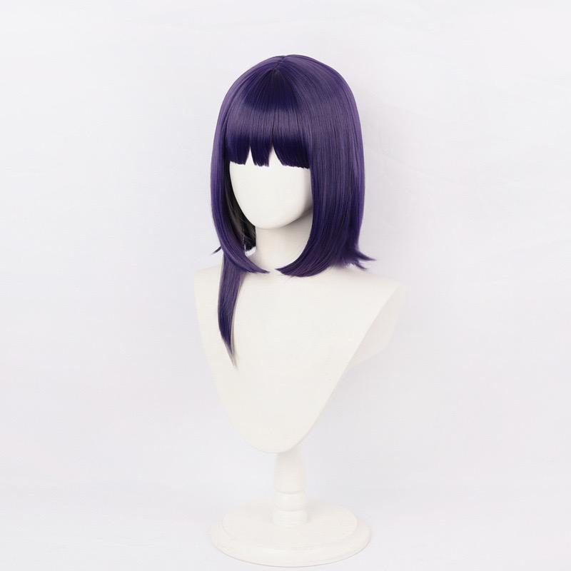 War Period Final Defense School Horse Dark Purple Highlighted Gray Cos Wig