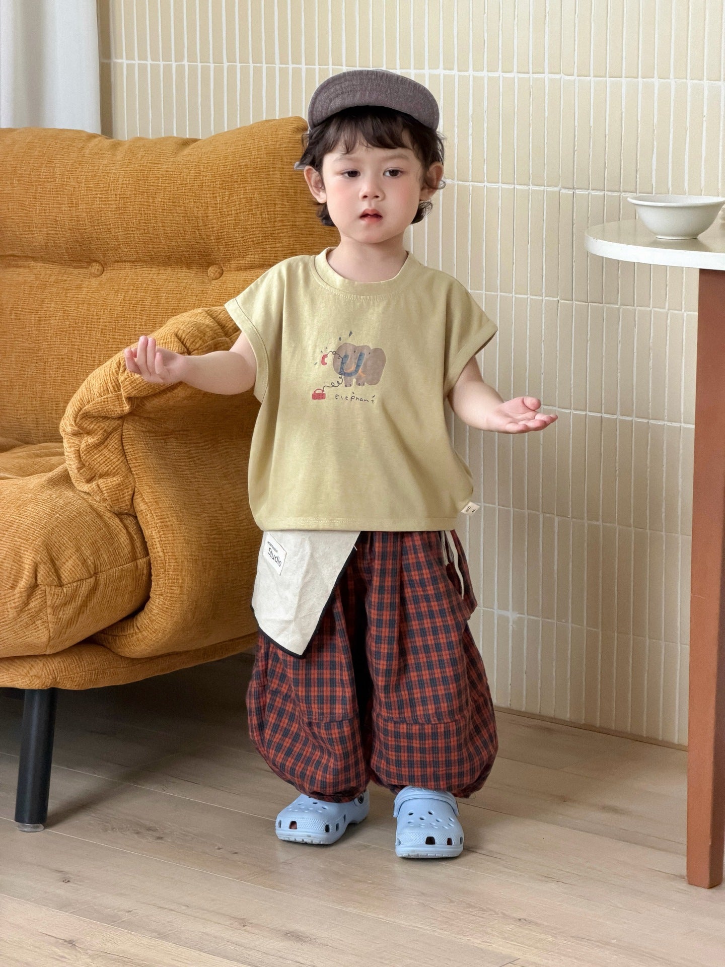 Children's Summer Clothes Korean Style Cartoon T-shirt Children's Suit