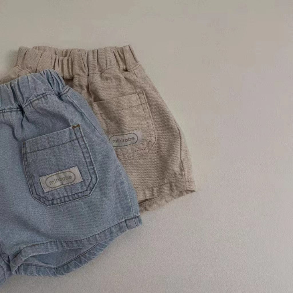 Children's Clothing Korean Letters Summer Cotton Thin Jeans Retro Shorts Toddler Children's Pants