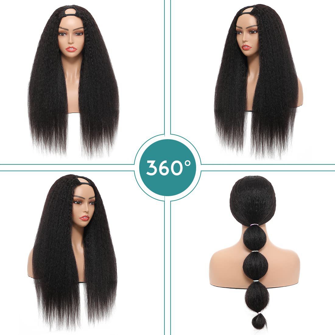 Comfortable Chemical Fiber Straight Hair African Wig Long Curls