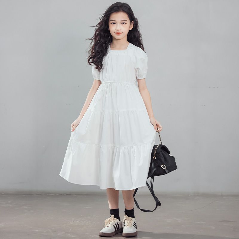 Children's Middle Big Thin Wear Overknee Casual Children's Dress