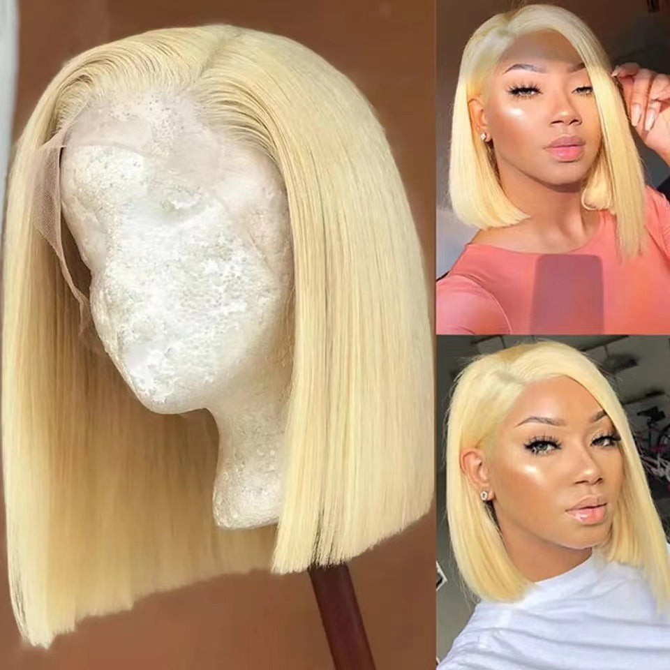 Popular Beautiful Lace Bob Sheath Front Wig Short Straight Hair