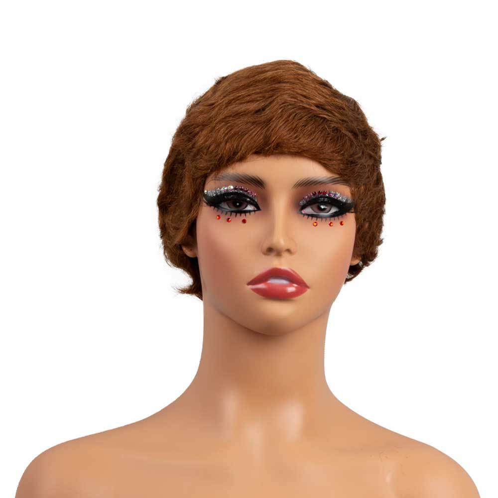 New Unique Creative Female Short Full Real Hair Wig