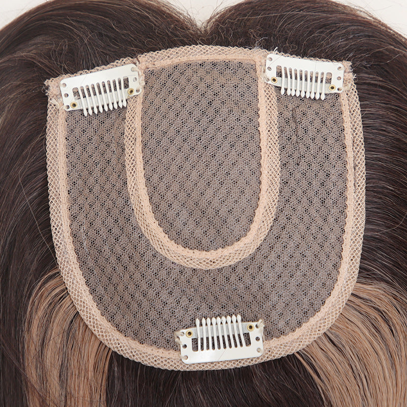 Highlight Gradient Head Bangs Hair Supplementing Piece Wig