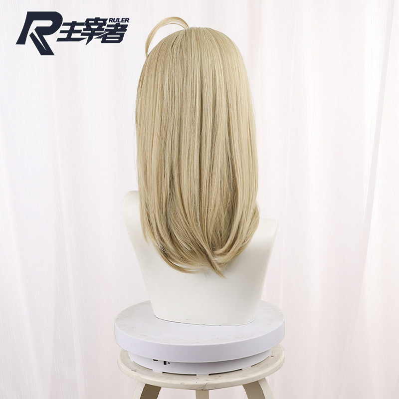 Master Pinus Maple Dark Yellow Style Medium Long Cos Wig