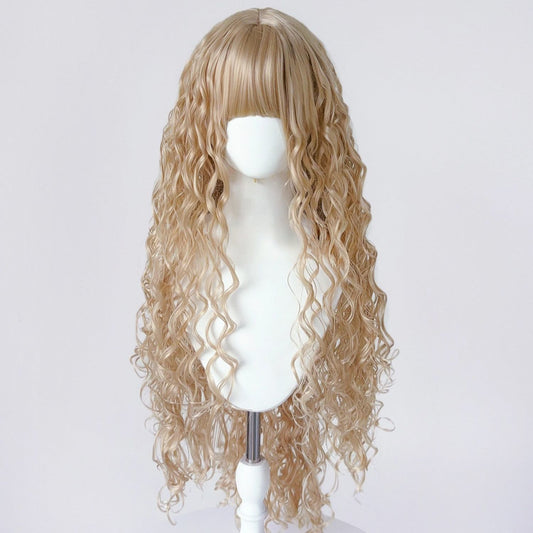 Gothic V Ancient Early Wet Hair Curly Millennium Singer Light Wig Long Curls