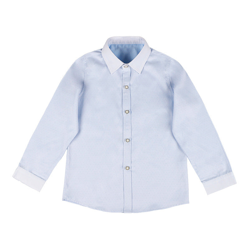 Children's Plus Size White Medium Large Fat Children's Shirt