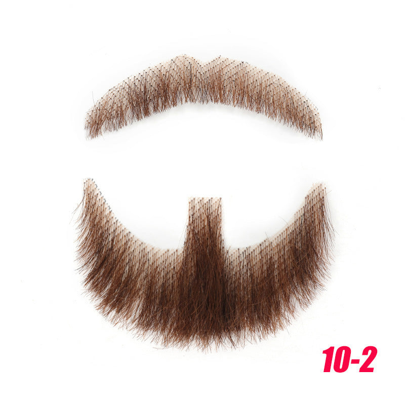 Men's Tin Beard Handlebar Mustache Invisible Realistic Other Wig