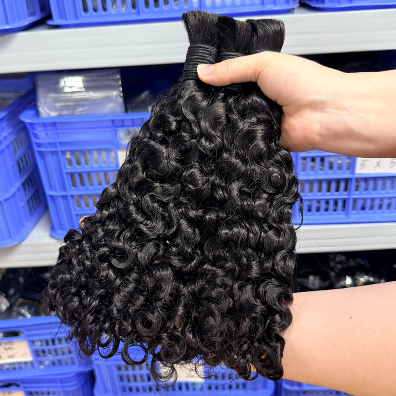 Innovative Charming Casual Human Bulk Band Real Hair Wig