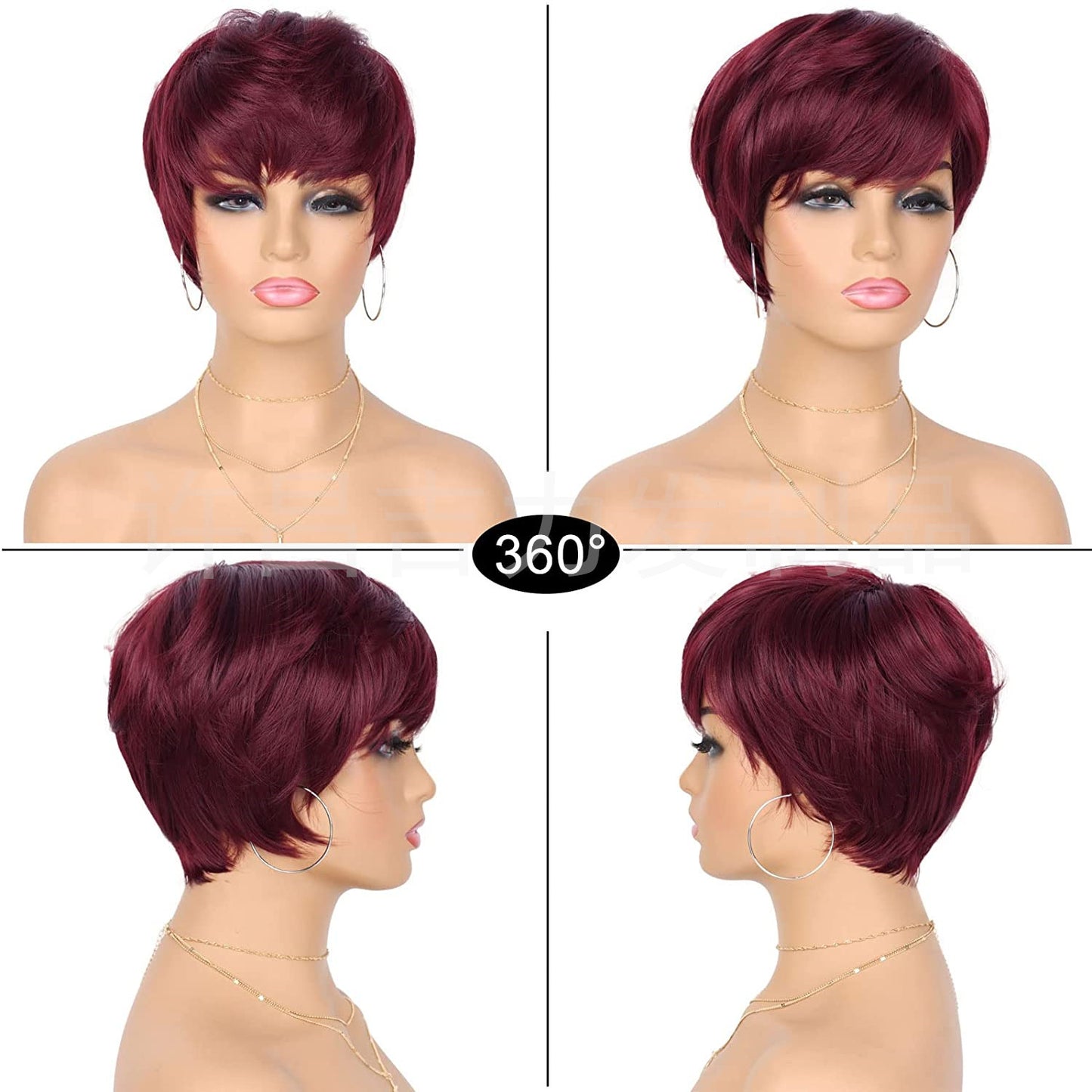 Charming Comfortable Mechanism Bangs Chemical Fiber Wig Short Straight Hair