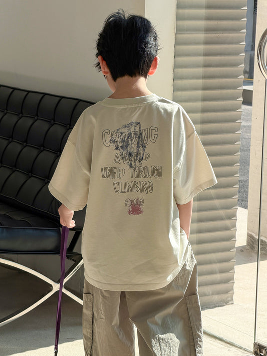 Children's Summer Top Western Style Medium Small Children's T-shirt