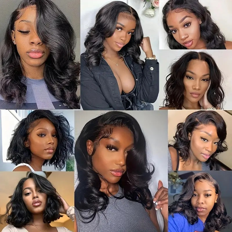 Fashion Lady Front Lace Big Wave Wig Short Curly Hair