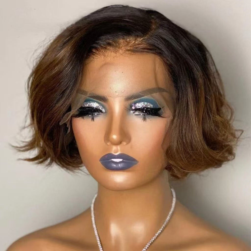 Lace Pixie Cut Short Bob Human Real Hair Wig